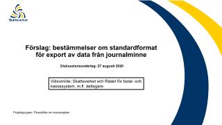 2020 08 27 Information Om Kassaregister Skatteverket Arbetar Med